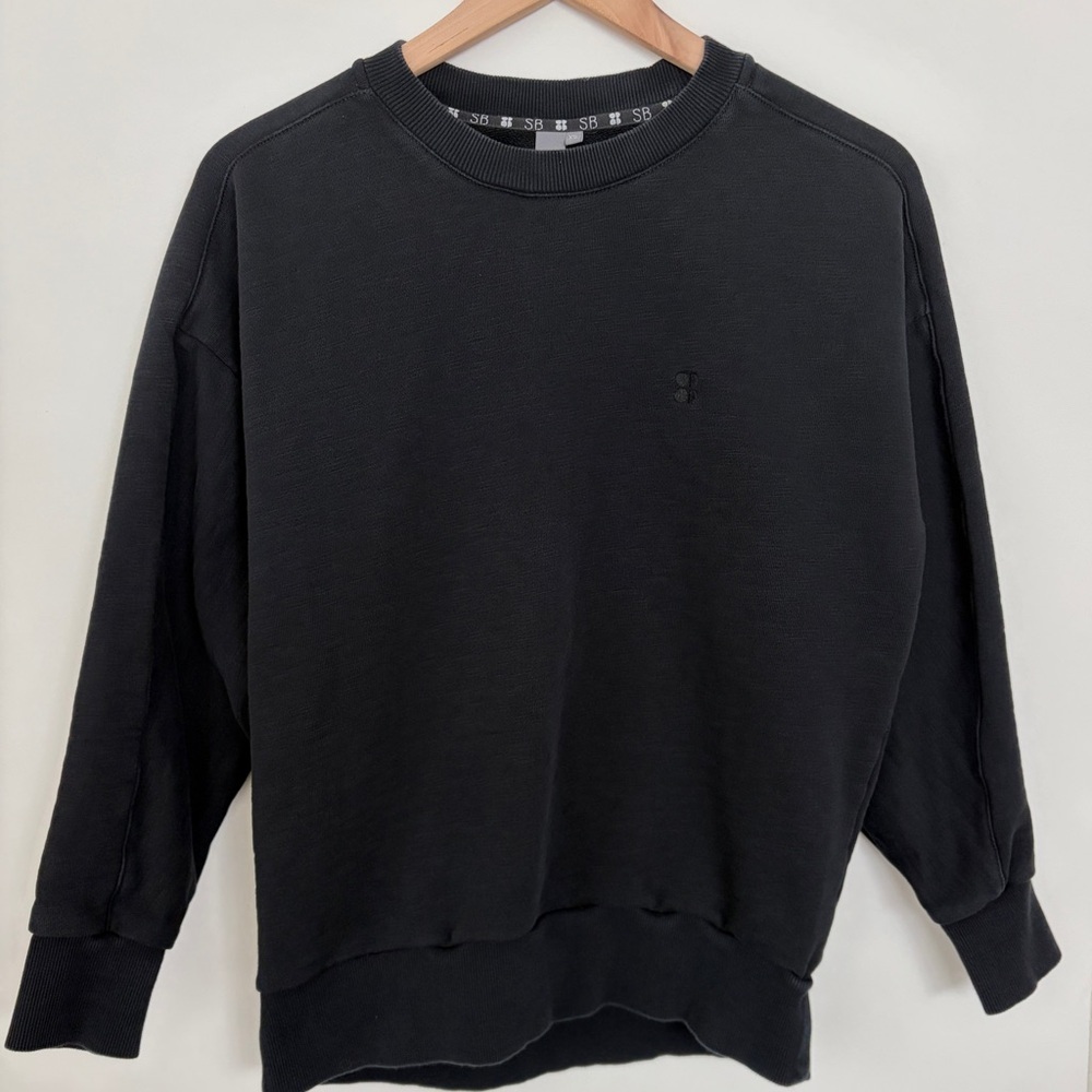 Sweaty Betty Essentials Crewneck Sweatshirt in Black - Picture 5 of 7